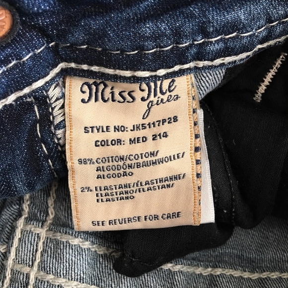 Miss Me Cuffed Capri Jeans Size 10x15.5" - Picture 7 of 7